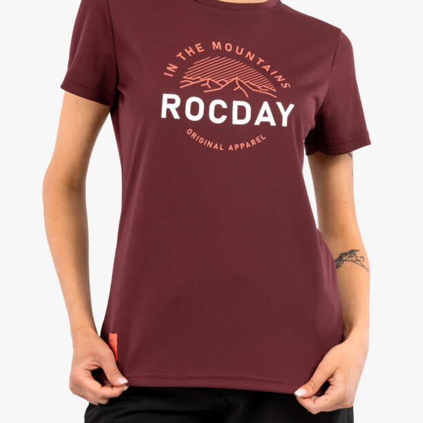 Tricou ciclism femei Rocday Monty - burgundy