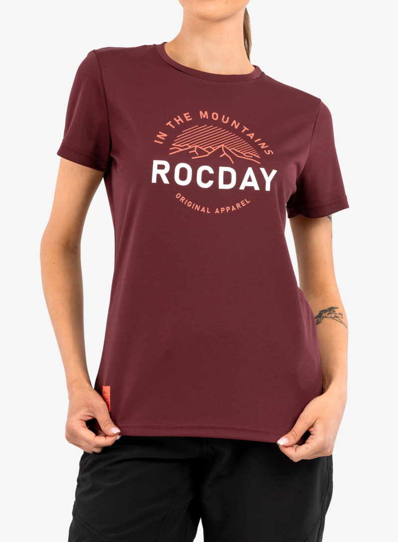 Tricou ciclism femei Rocday Monty - burgundy