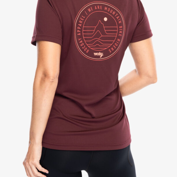 Tricou ciclism femei Rocday Woody - burgundy preţ