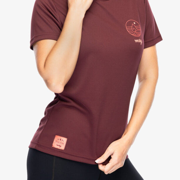 Cumpăra Tricou ciclism femei Rocday Woody - burgundy