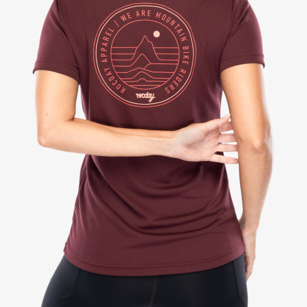 Preţ Tricou ciclism femei Rocday Woody - burgundy