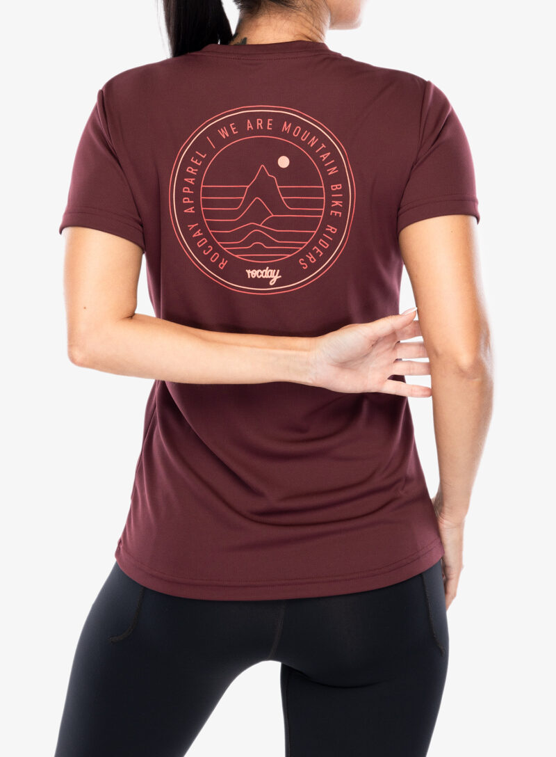 Preţ Tricou ciclism femei Rocday Woody - burgundy