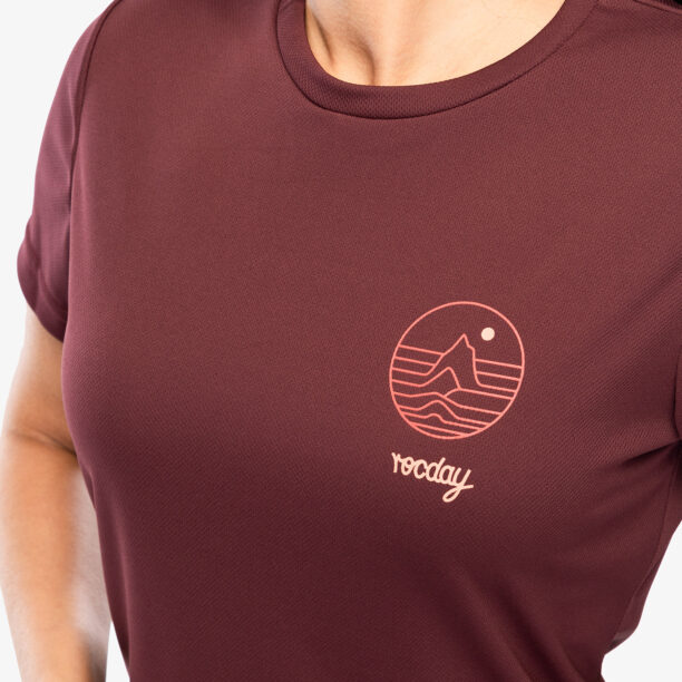 Original Tricou ciclism femei Rocday Woody - burgundy