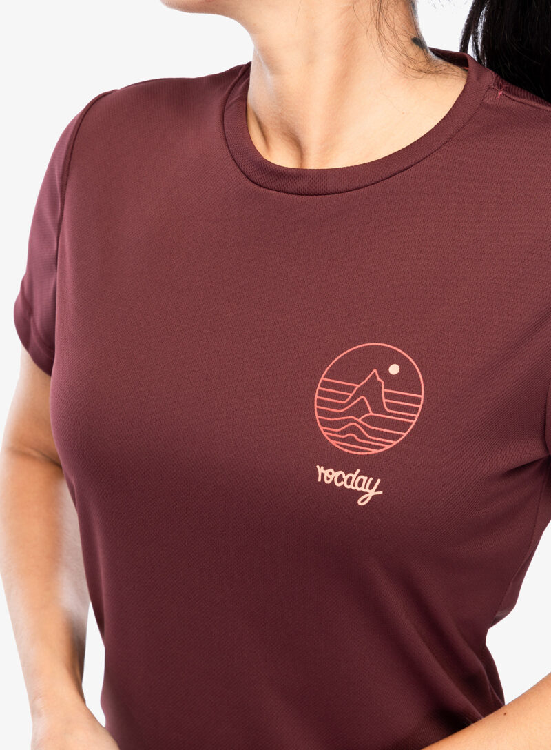 Original Tricou ciclism femei Rocday Woody - burgundy