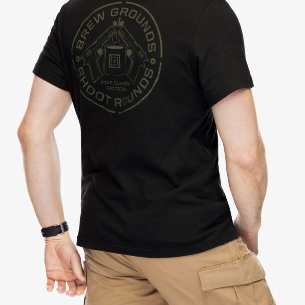 Tricou cu imprimeu 5.11 Brew Grounds S/S Tee - black preţ