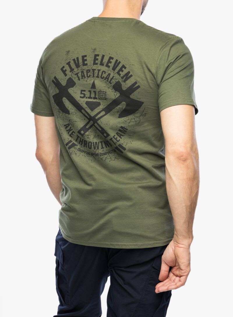 Tricou cu imprimeu 5.11 Emea Axe Throwing S/S Tee - military green preţ