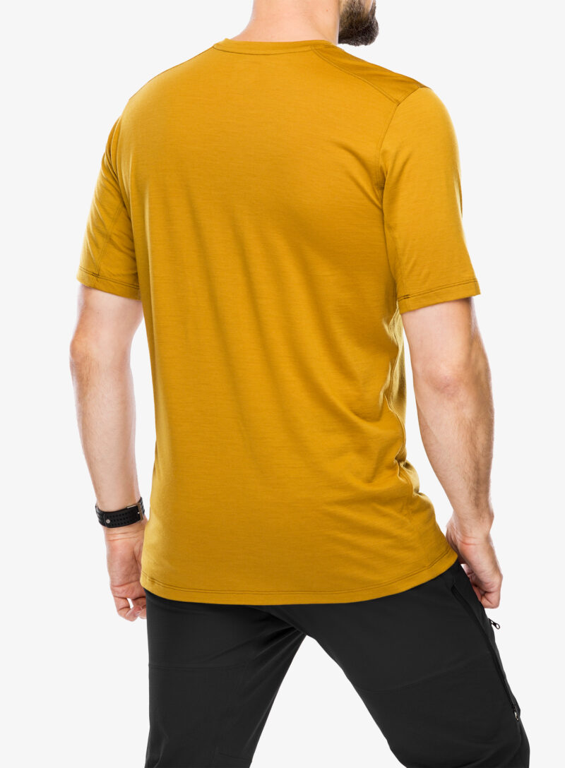 Preţ Tricou cu imprimeu Arcteryx Ionia Merino Wool Logo Shirt SS - yukon