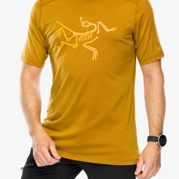 Tricou cu imprimeu Arcteryx Ionia Merino Wool Logo Shirt SS - yukon