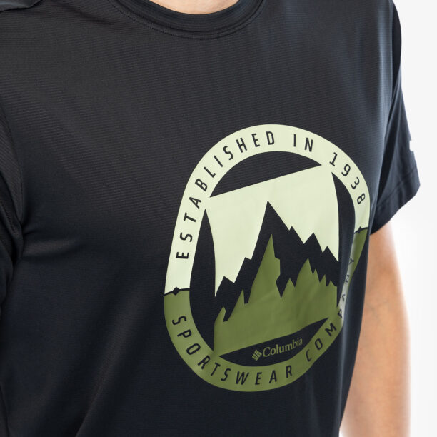 Original Tricou cu imprimeu Columbia Ice Lake II SS Tee - black/boundless borders