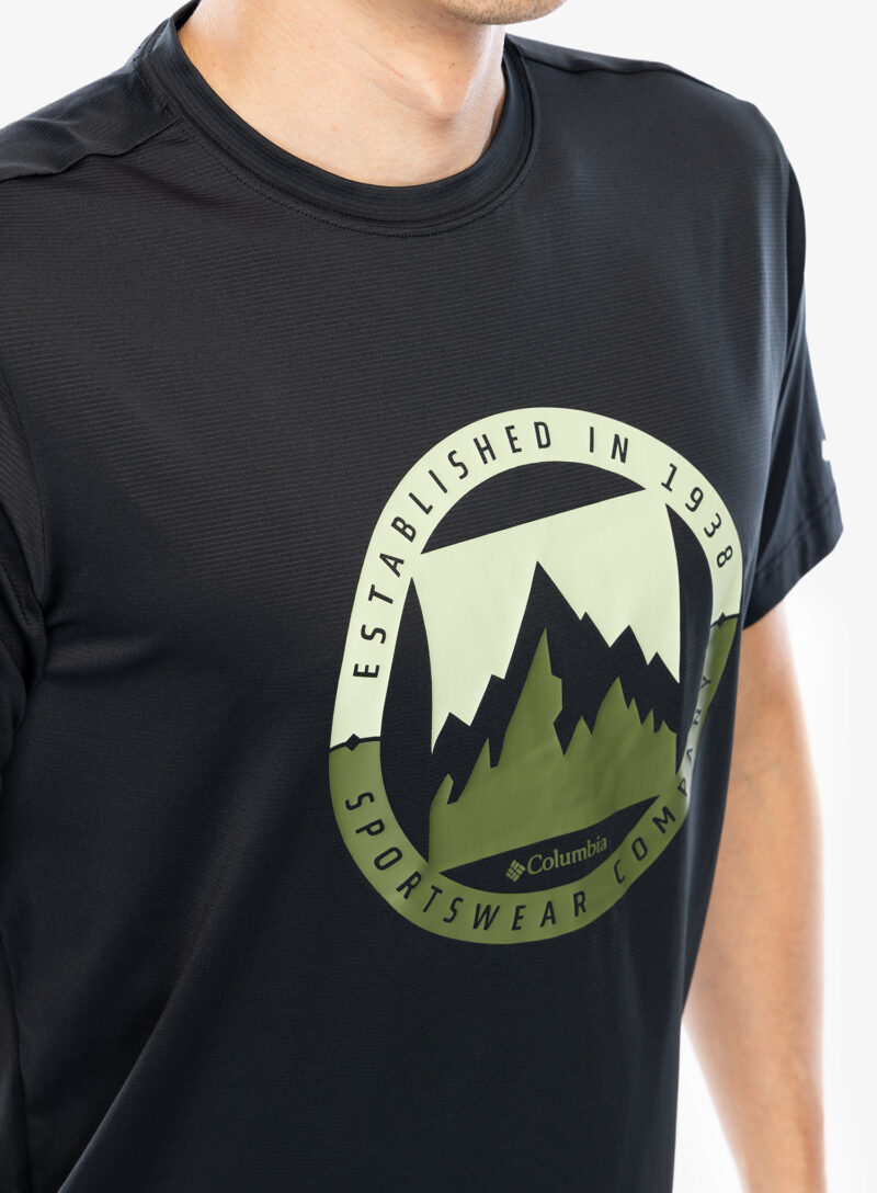 Original Tricou cu imprimeu Columbia Ice Lake II SS Tee - black/boundless borders