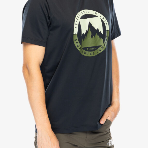 Tricou cu imprimeu Columbia Ice Lake II SS Tee - black/boundless borders