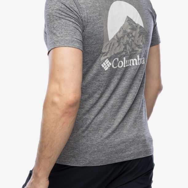 Preţ Tricou cu imprimeu Columbia Kwick Hike Back Graphic S/S Tee - black heather/moonscape