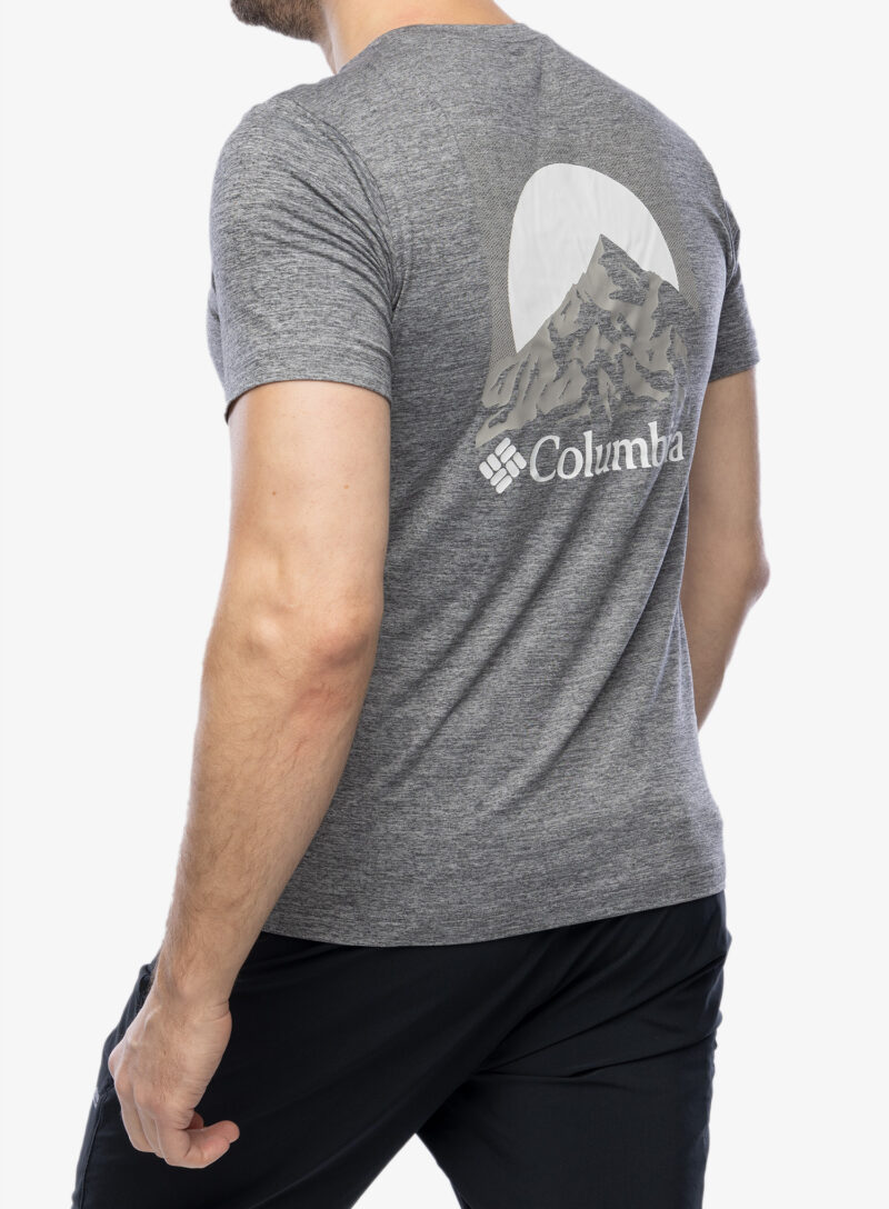 Preţ Tricou cu imprimeu Columbia Kwick Hike Back Graphic S/S Tee - black heather/moonscape