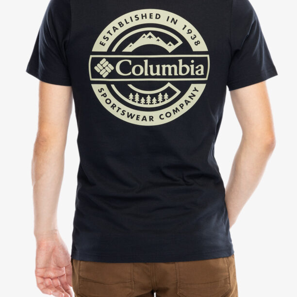 Tricou cu imprimeu Columbia Rapid Ridge Back Graphic Tee II - black/button badge preţ