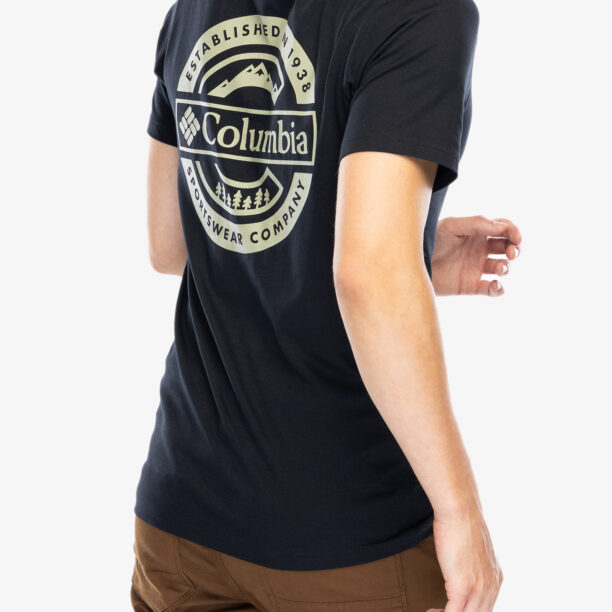 Preţ Tricou cu imprimeu Columbia Rapid Ridge Back Graphic Tee II - black/button badge