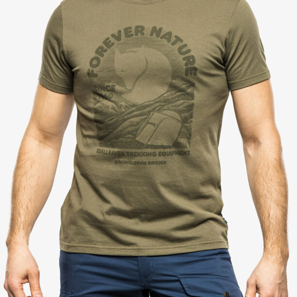 Tricou cu imprimeu Fjallraven Fjallraven Equipment T-shirt - green