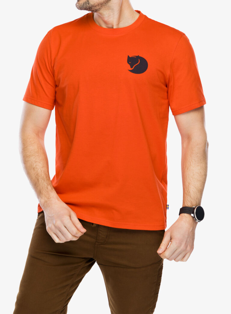 Tricou cu imprimeu Fjallraven Walk With Nature T-shirt - flame orange