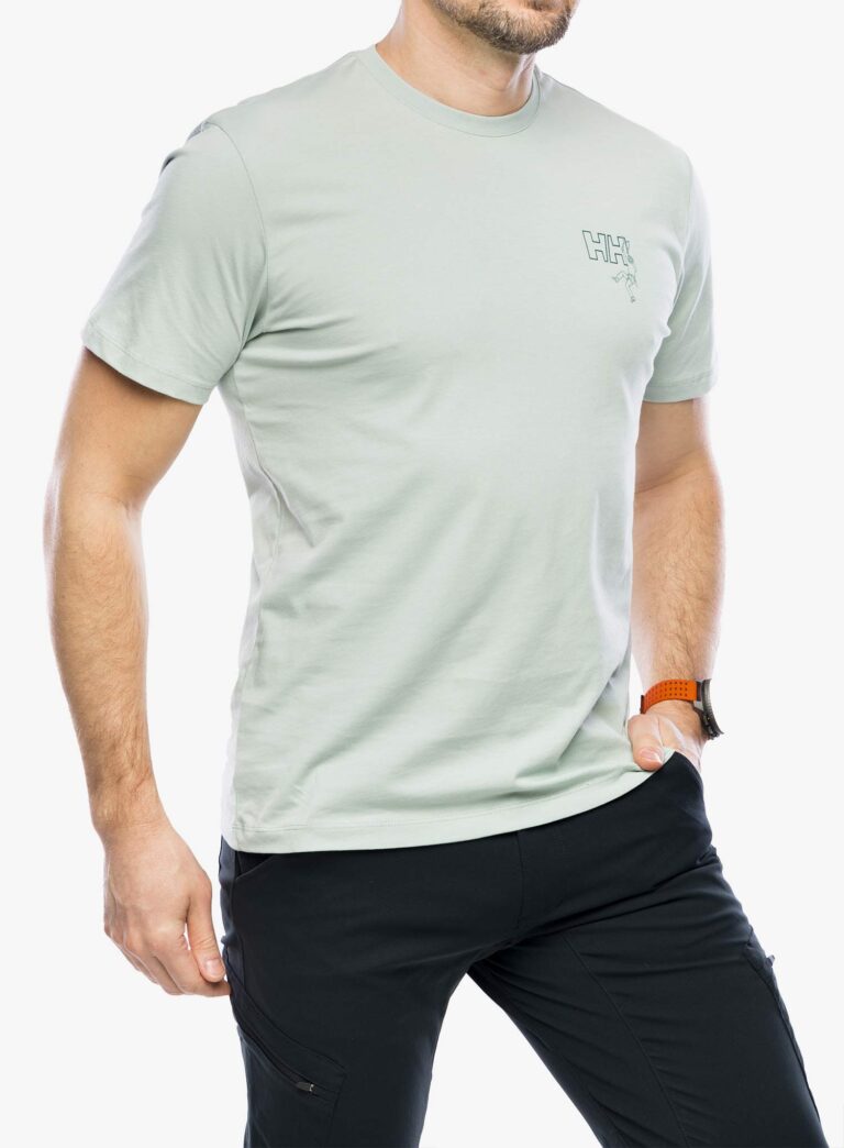 Cumpăra Tricou cu imprimeu Helly Hansen F2F Organic Cotton Tee 2.0 - green mist