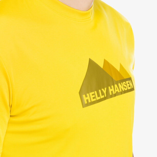 Original Tricou cu imprimeu Helly Hansen HH Tech Graphic T-Shirt - gold rush