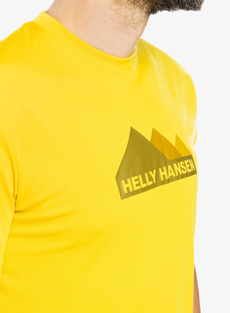 Original Tricou cu imprimeu Helly Hansen HH Tech Graphic T-Shirt - gold rush