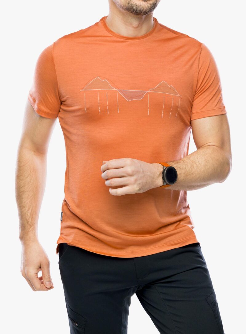 Cumpăra Tricou cu imprimeu Icebreaker Merino 125 Cool-Lite Sphere III SS Tee Trail Climb - ember