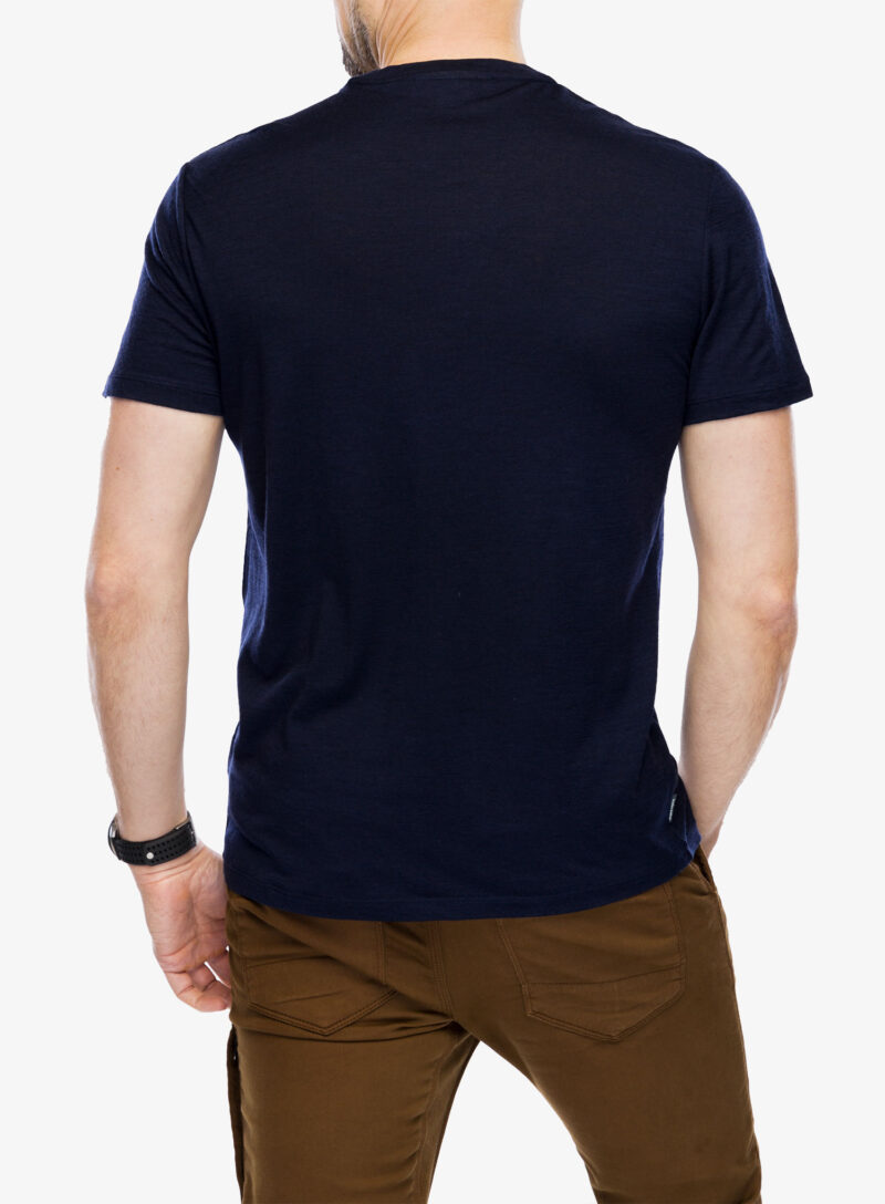 Tricou cu imprimeu Icebreaker Merino 150 Tech Lite III SS Tee Mountain Gateway - midnight navy preţ