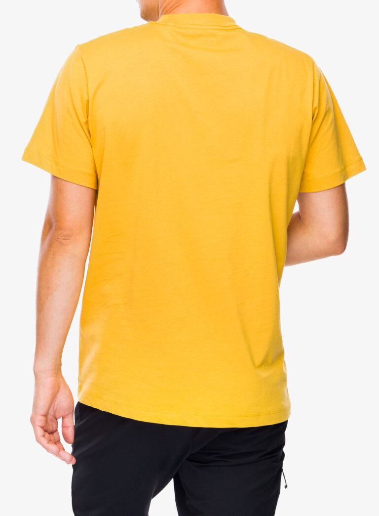 Tricou cu imprimeu Jack Wolfskin Brand T - mustard preţ