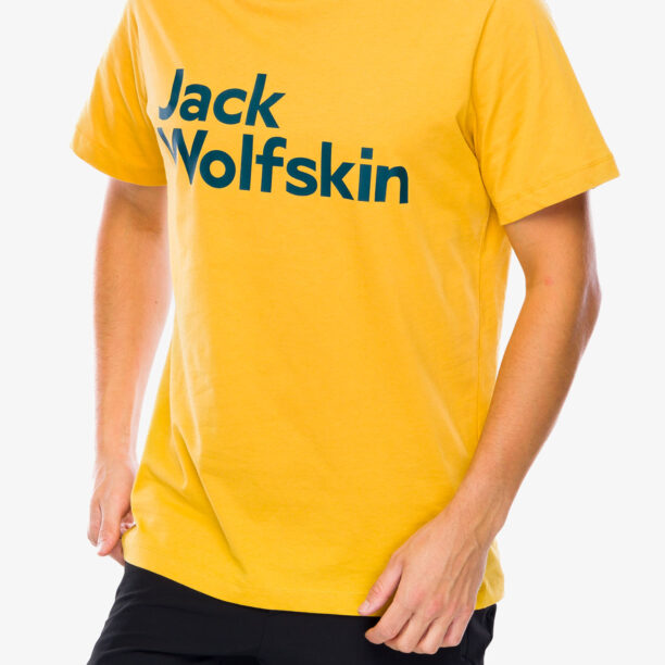 Cumpăra Tricou cu imprimeu Jack Wolfskin Brand T - mustard