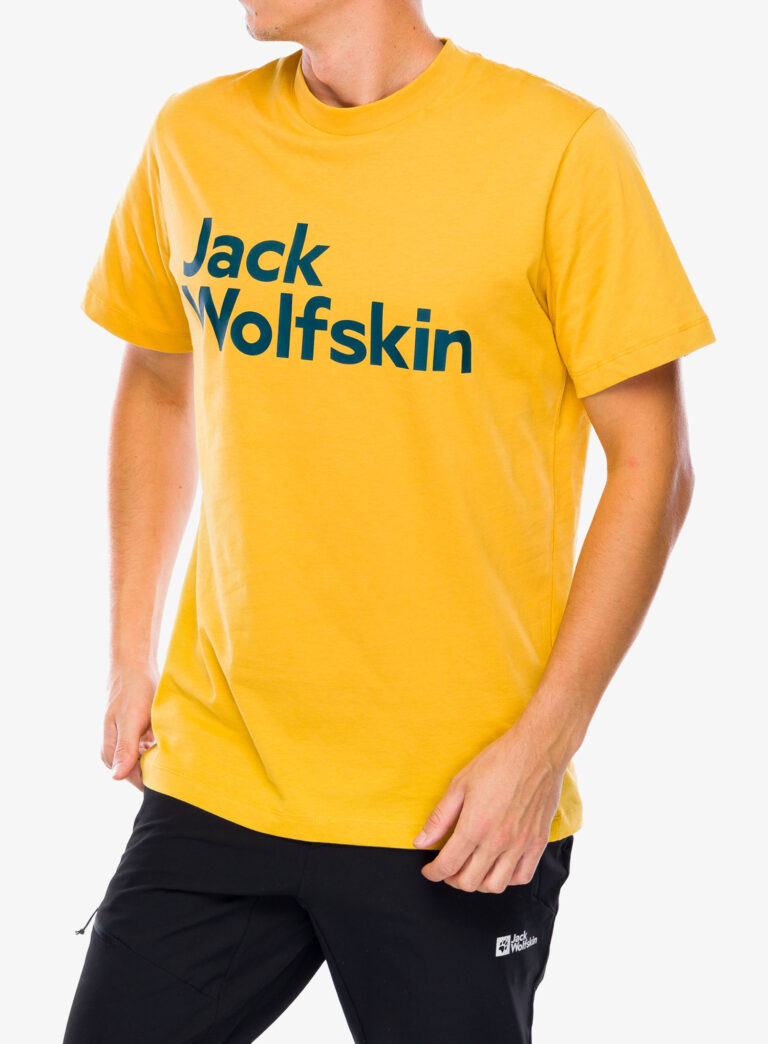 Cumpăra Tricou cu imprimeu Jack Wolfskin Brand T - mustard