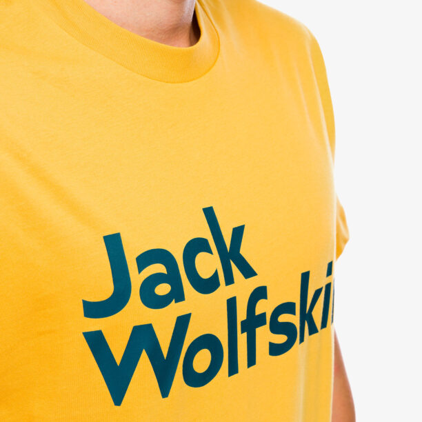 Original Tricou cu imprimeu Jack Wolfskin Brand T - mustard