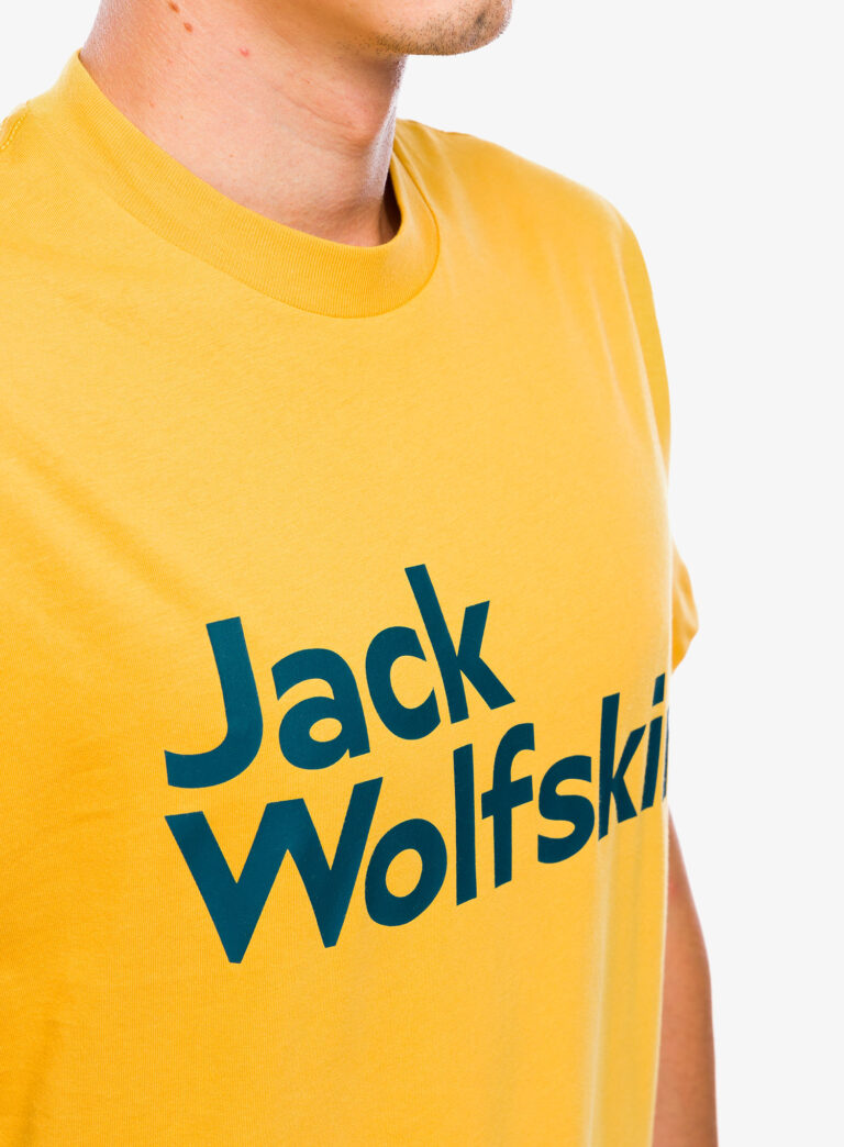 Original Tricou cu imprimeu Jack Wolfskin Brand T - mustard