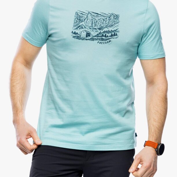 Tricou cu imprimeu Mountain Equipment Freedom Tee - nile blue