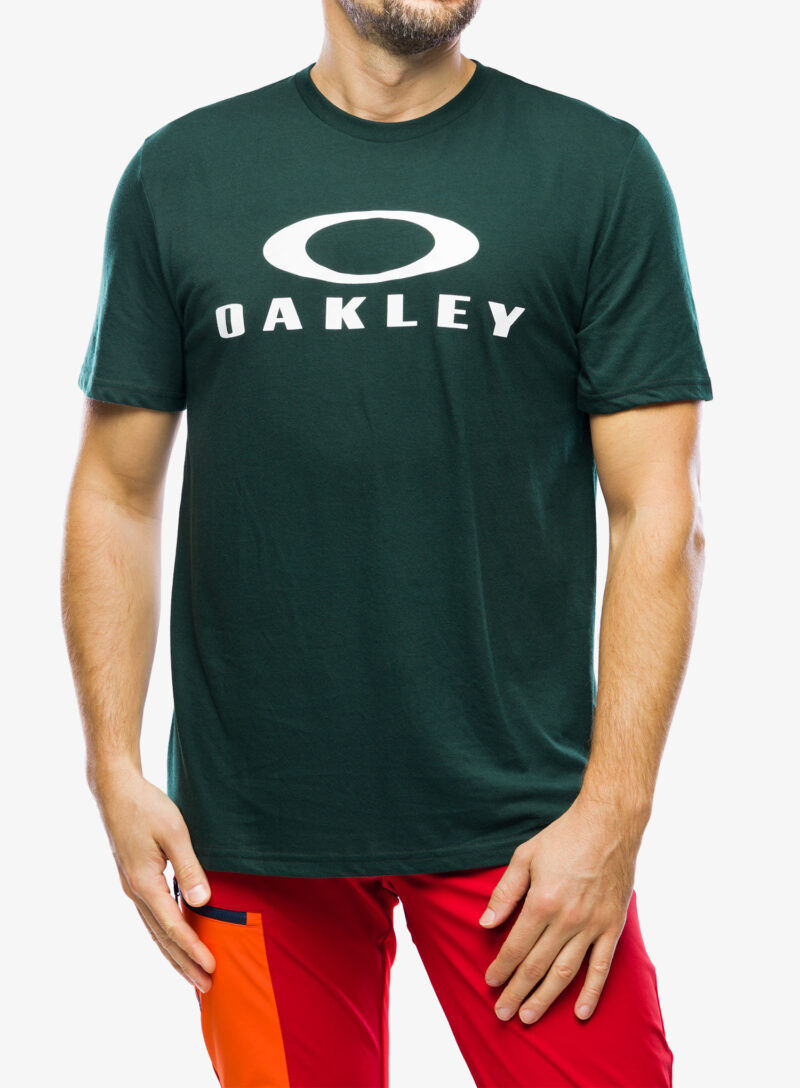 Tricou cu imprimeu Oakley O Bark - hunter green/white