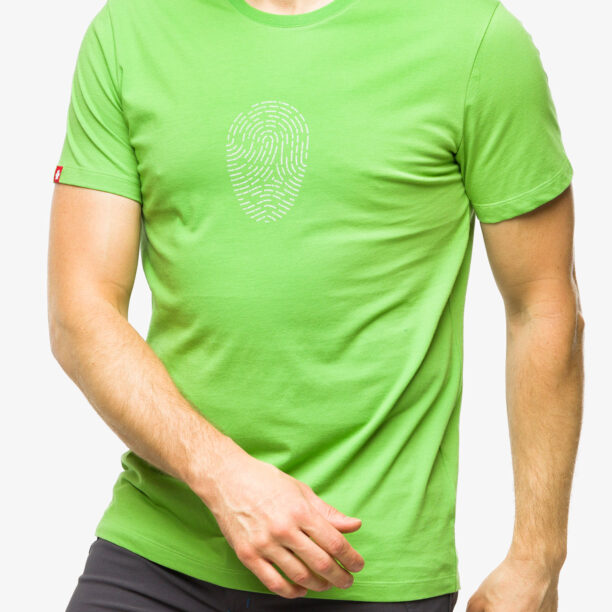 Tricou cu imprimeu Ocun Classic T Fingerprint - green spindle tree