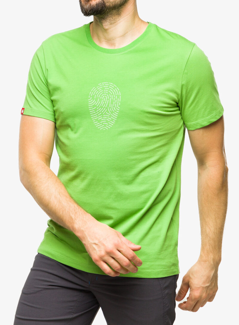 Tricou cu imprimeu Ocun Classic T Fingerprint - green spindle tree