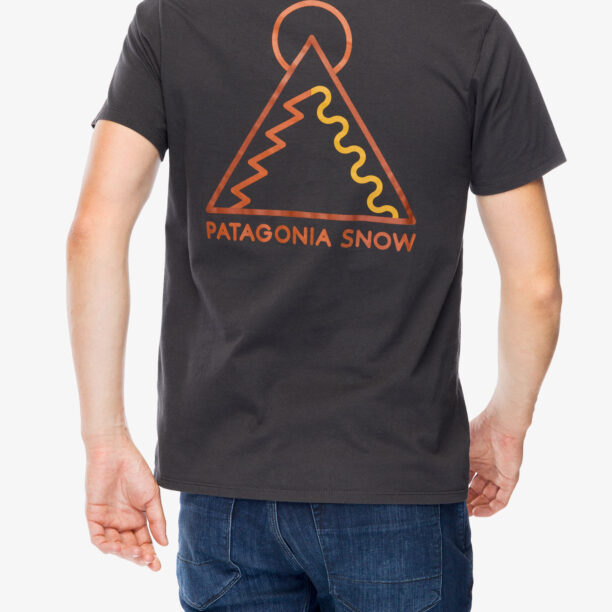 Tricou cu imprimeu Patagonia Dawn Tracks Organic T-Shirt - ink black preţ