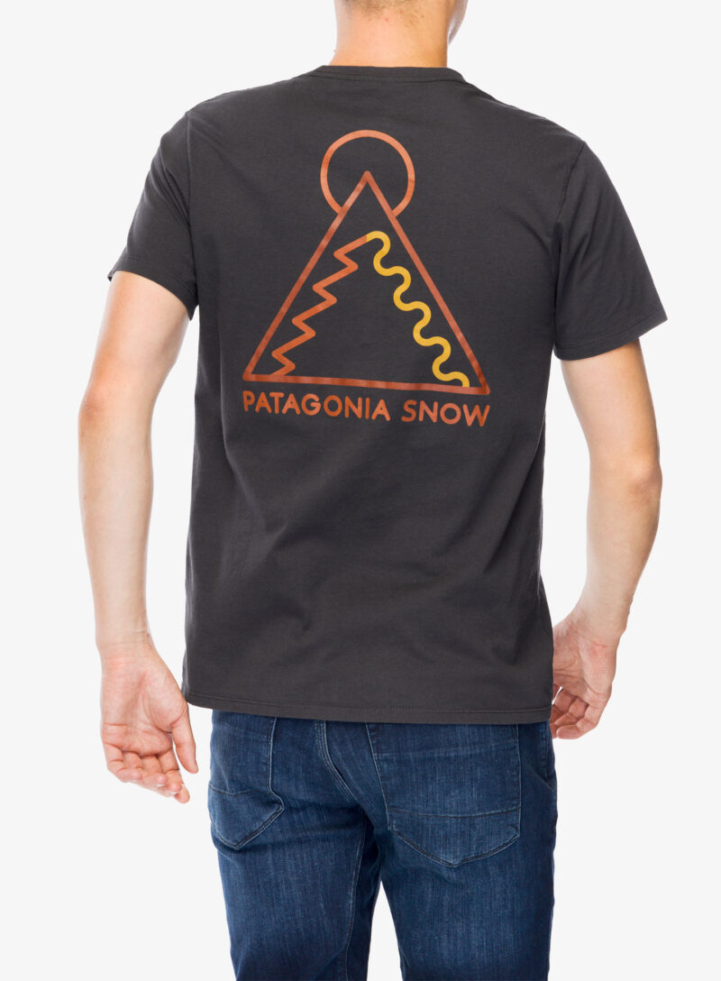 Tricou cu imprimeu Patagonia Dawn Tracks Organic T-Shirt - ink black preţ