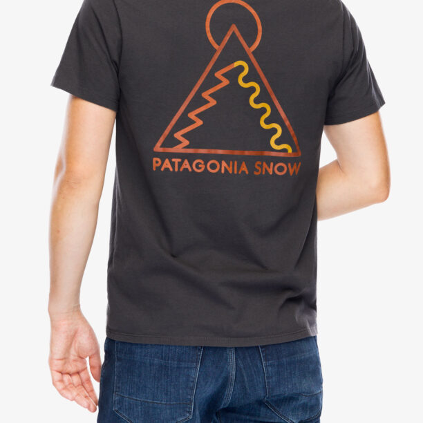 Preţ Tricou cu imprimeu Patagonia Dawn Tracks Organic T-Shirt - ink black