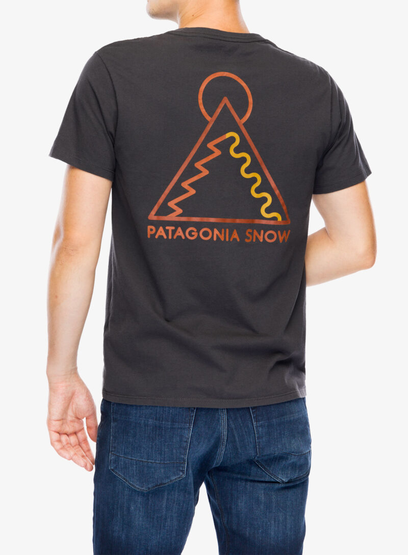 Preţ Tricou cu imprimeu Patagonia Dawn Tracks Organic T-Shirt - ink black