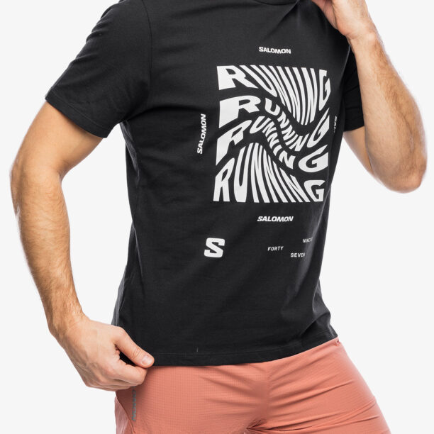 Cumpăra Tricou cu imprimeu Salomon Running Graphic S/S  - deep black