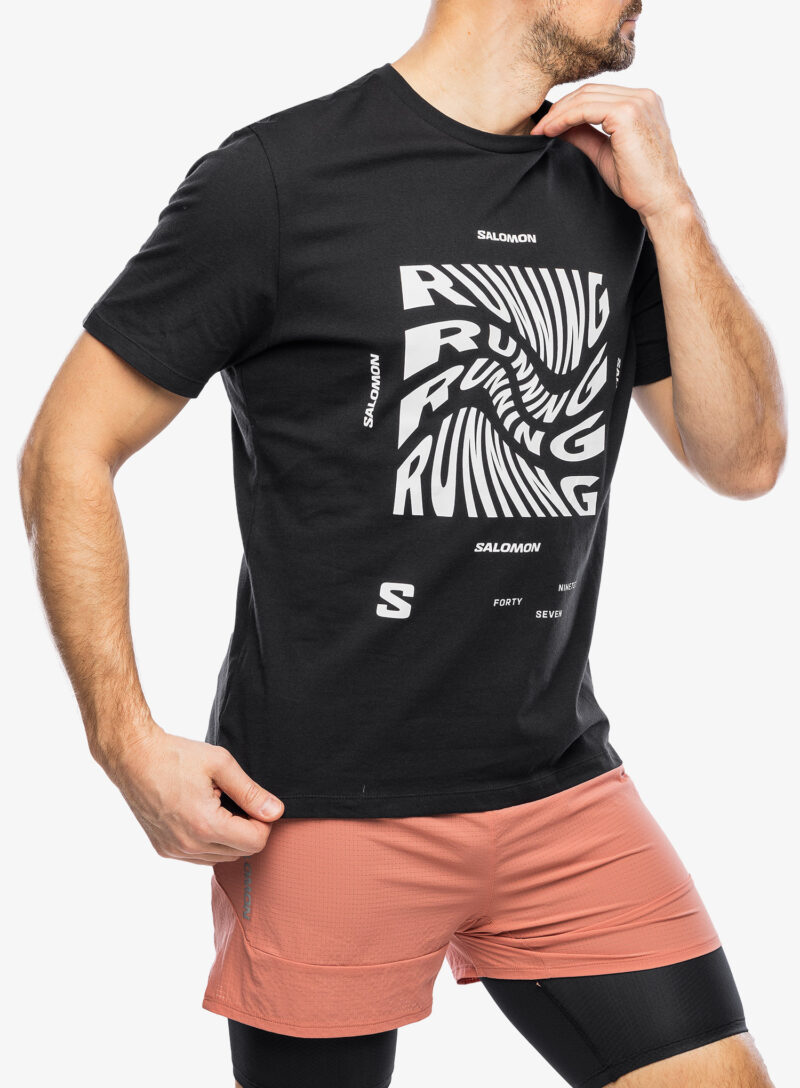 Cumpăra Tricou cu imprimeu Salomon Running Graphic S/S  - deep black