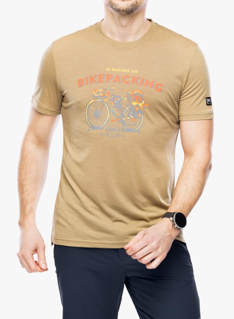 Tricou cu imprimeu Super.natural Bikepacking Tee - oak/various