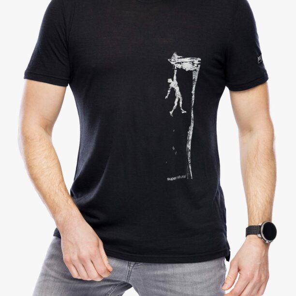 Tricou cu imprimeu Super.natural Cliffhanger Tee - jet black/feather grey