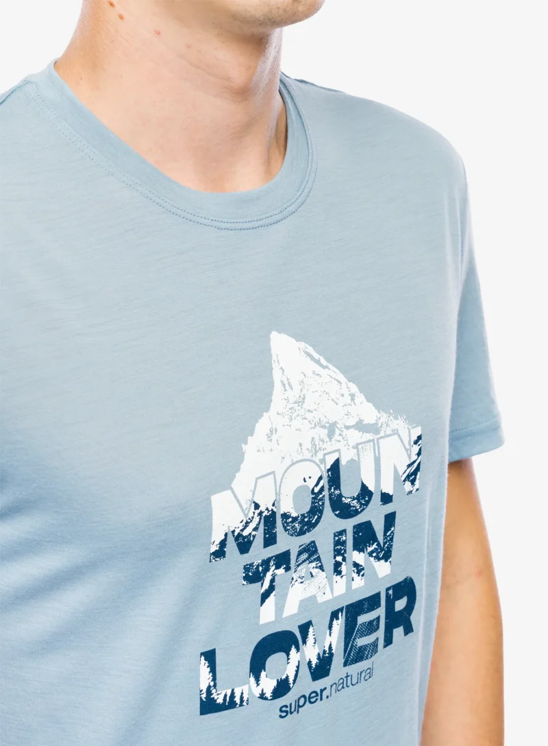 Original Tricou cu imprimeu Super.natural Mount Rundle Tee - cit.blue/fresh white/d.see mel