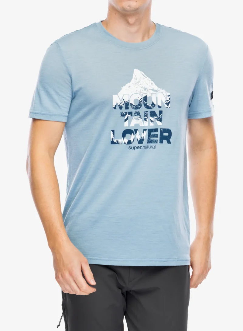 Tricou cu imprimeu Super.natural Mount Rundle Tee - cit.blue/fresh white/d.see mel