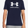 Tricou cu imprimeu Under Armour UA Logo Short Sleeve - academy/white