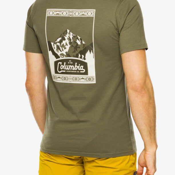 Preţ Tricou cu imprimeu barbati Columbia CSC Seasonal Logo Tee - stone green/timberline trails