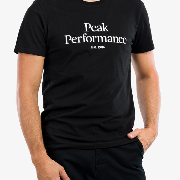 Tricou cu imprimeu barbati Peak Performance Original Tee - black