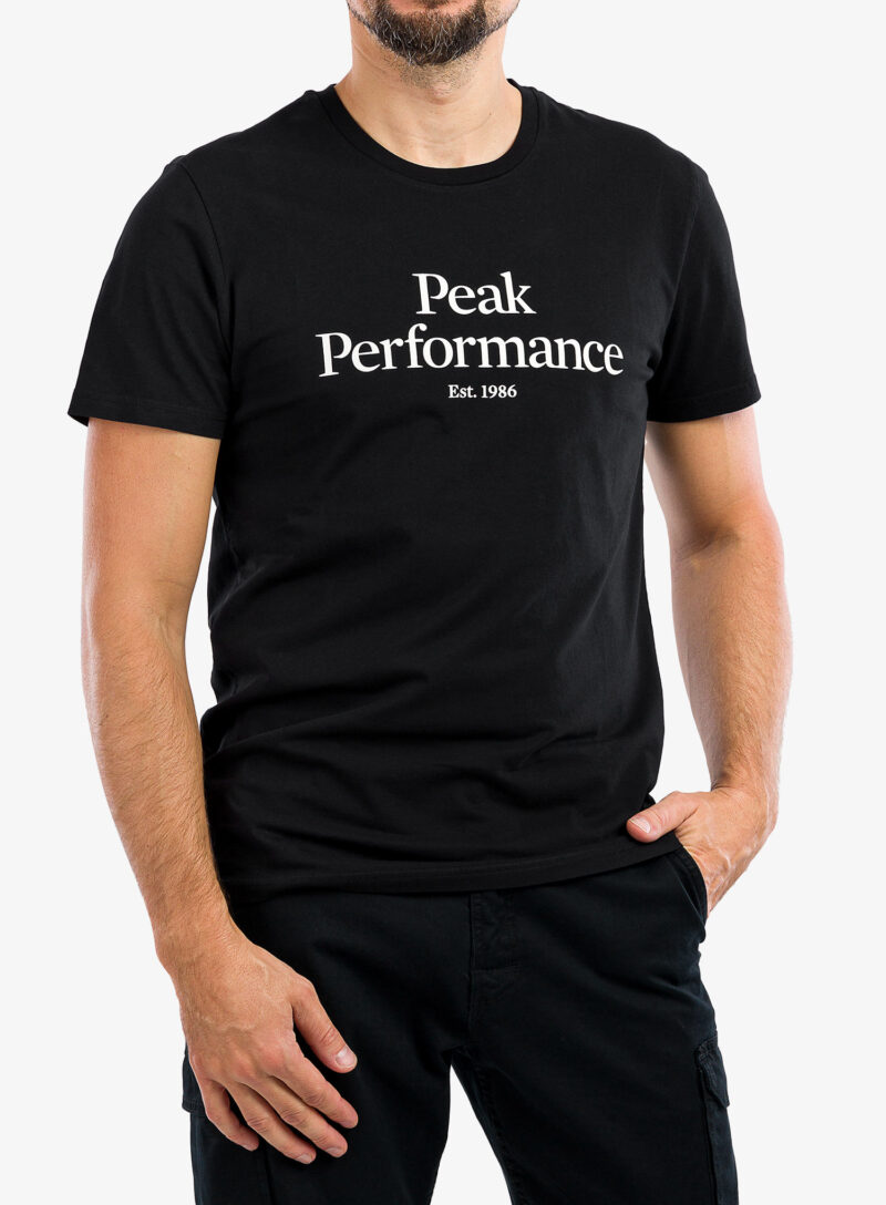 Tricou cu imprimeu barbati Peak Performance Original Tee - black