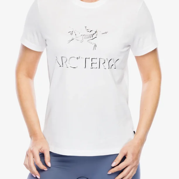 Tricou cu imprimeu femei Arcteryx ArcWord Cotton T-Shirt SS - white light